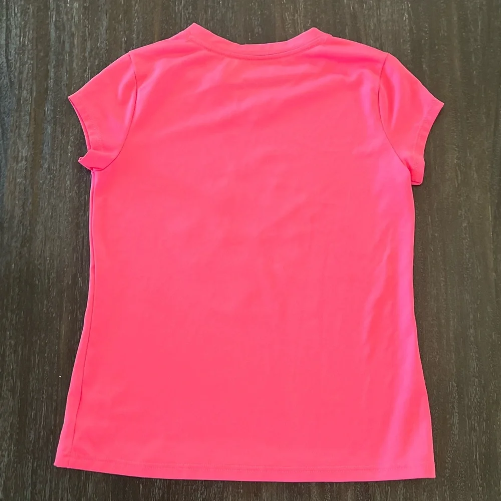 BCG Girls Pink Short Sleeve Soccer Theme Shirt Small 7